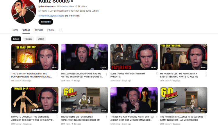 kubz scouts yt hompage