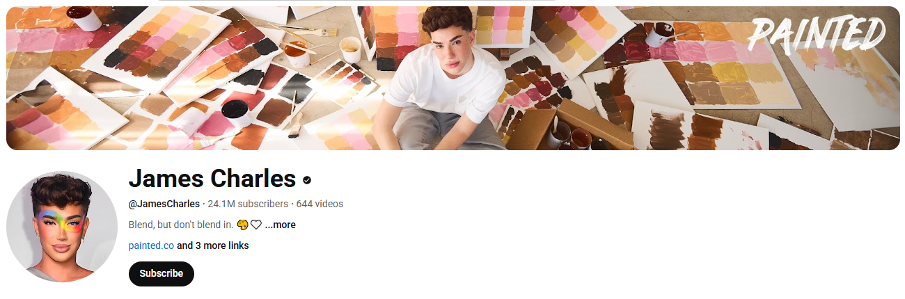 James Charles YouTube Channnel