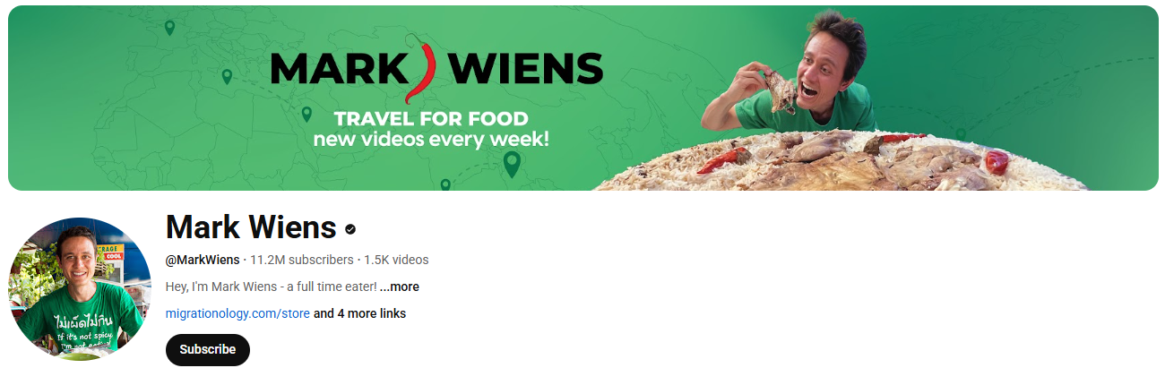 Mark Wiens YouTube Channnel