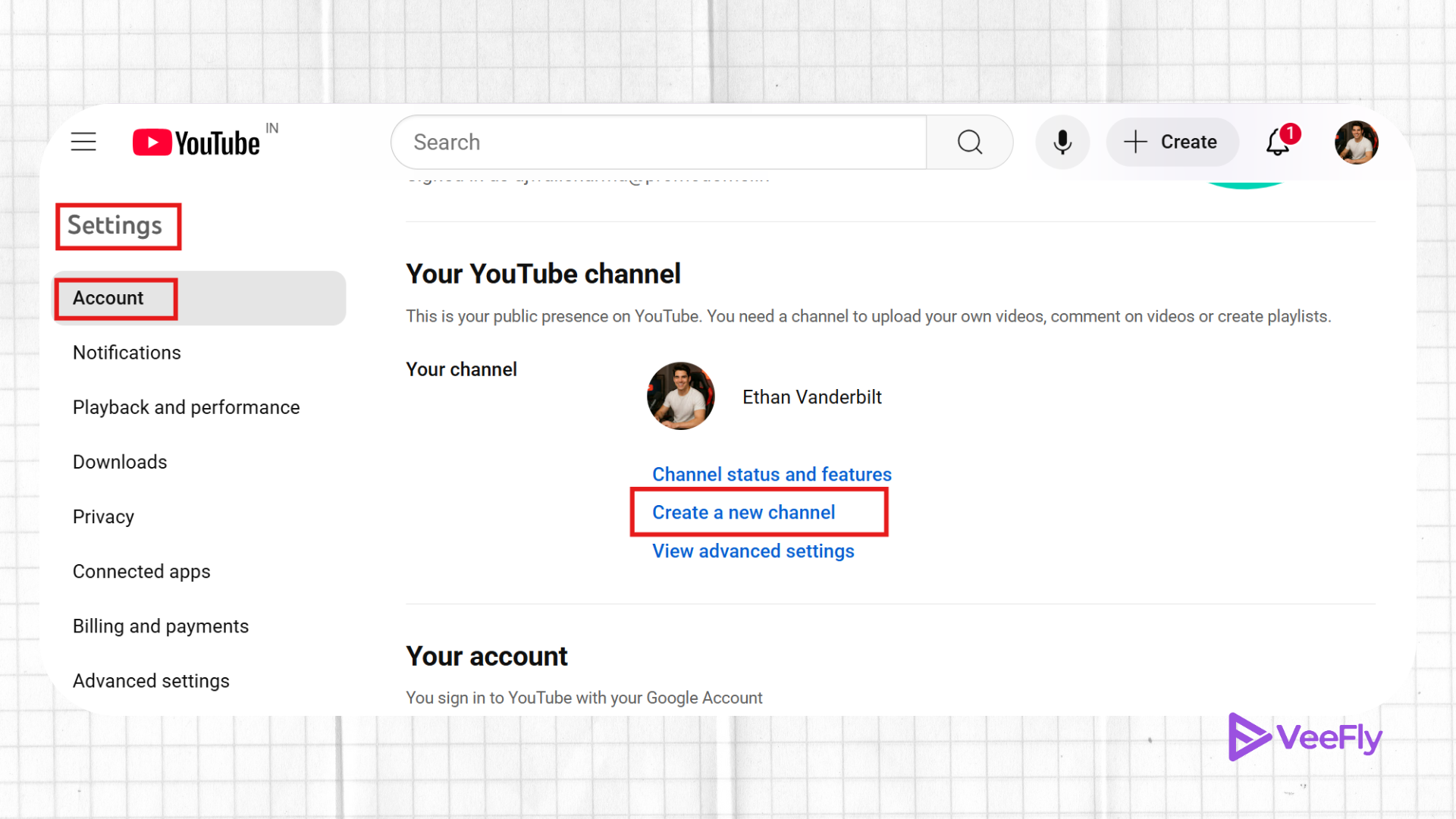 creating a new YouTube channel