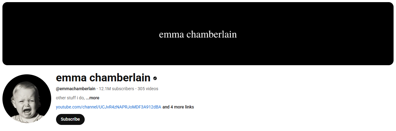 emma chamberlain vlogging youtube channel