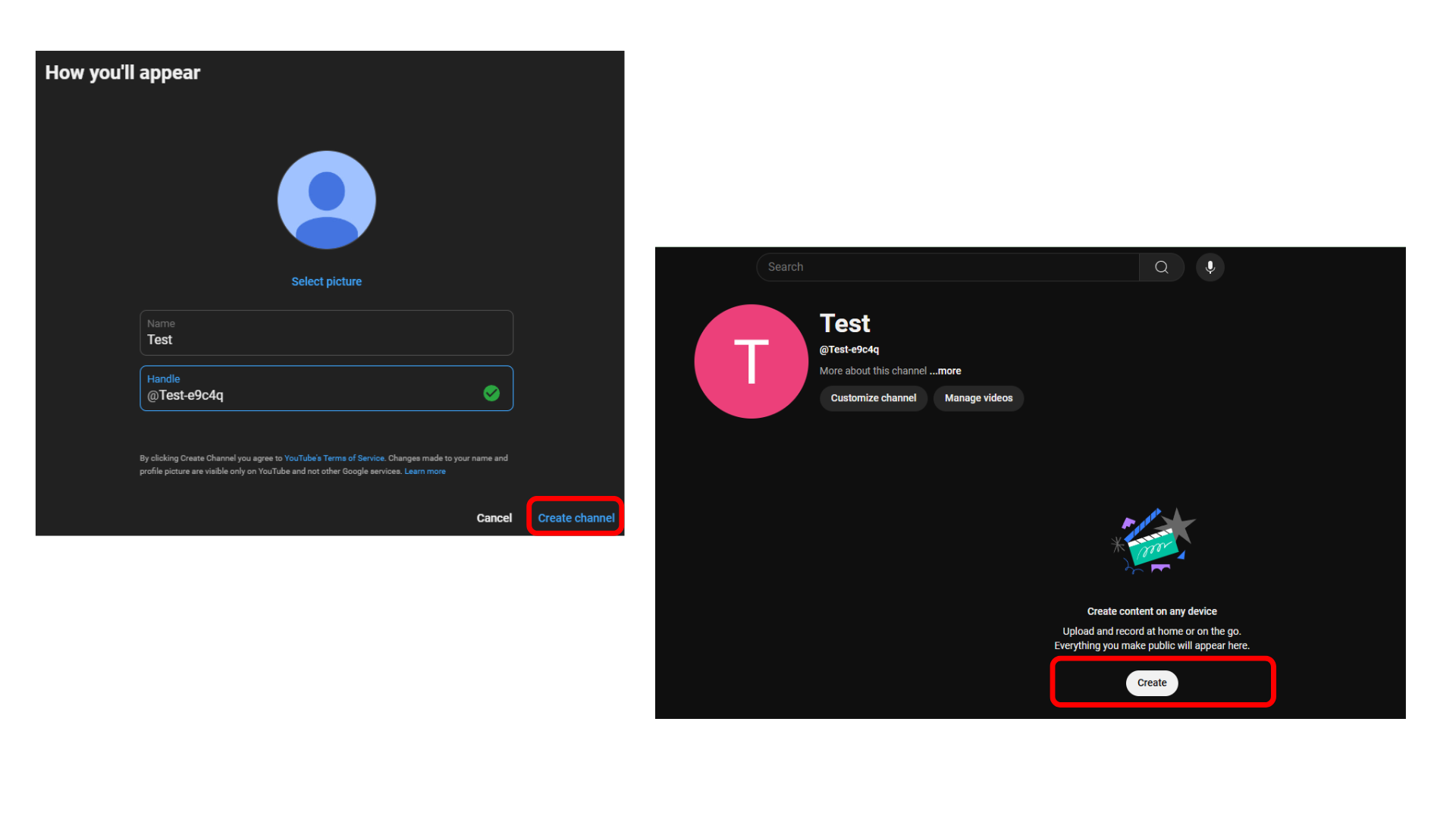 Name your YouTube channel