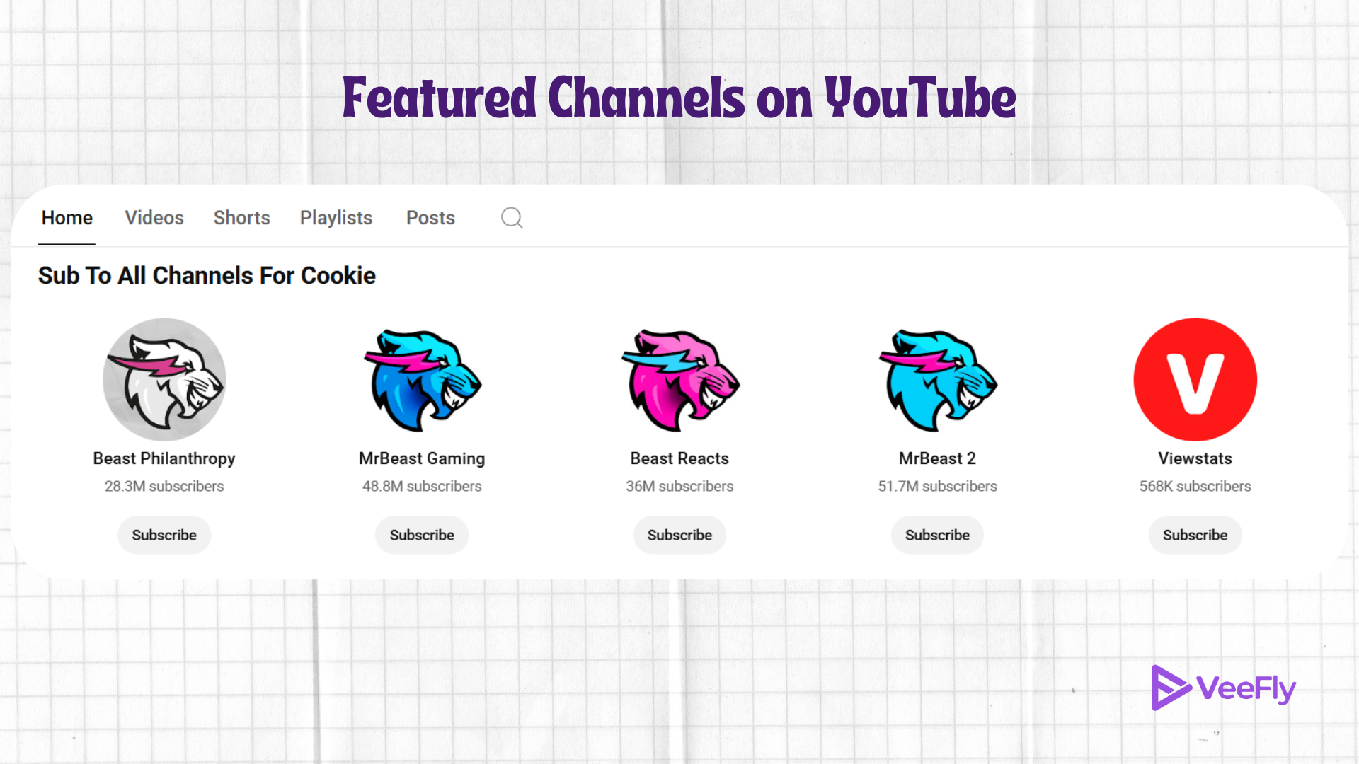 example for how to feature a YouTube channel on YouTube