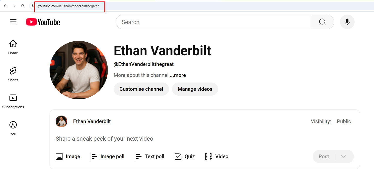 step 1 to hide subscriber from a channel