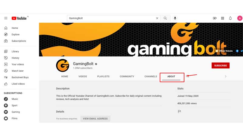 About-YouTube-channel
