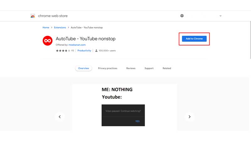 Youtube nonstop 2024 extension for chrome