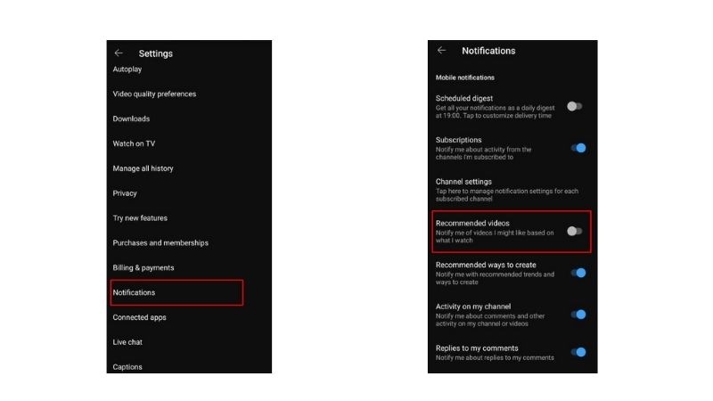 Disable YT Recommendation