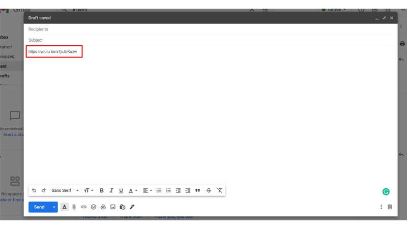 how to embed a youtube video in an email
