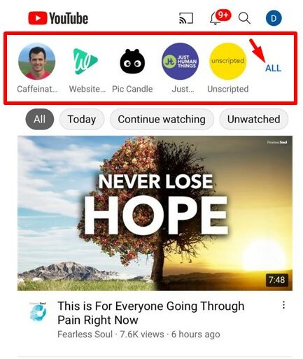 unsubscribe to youtube channel