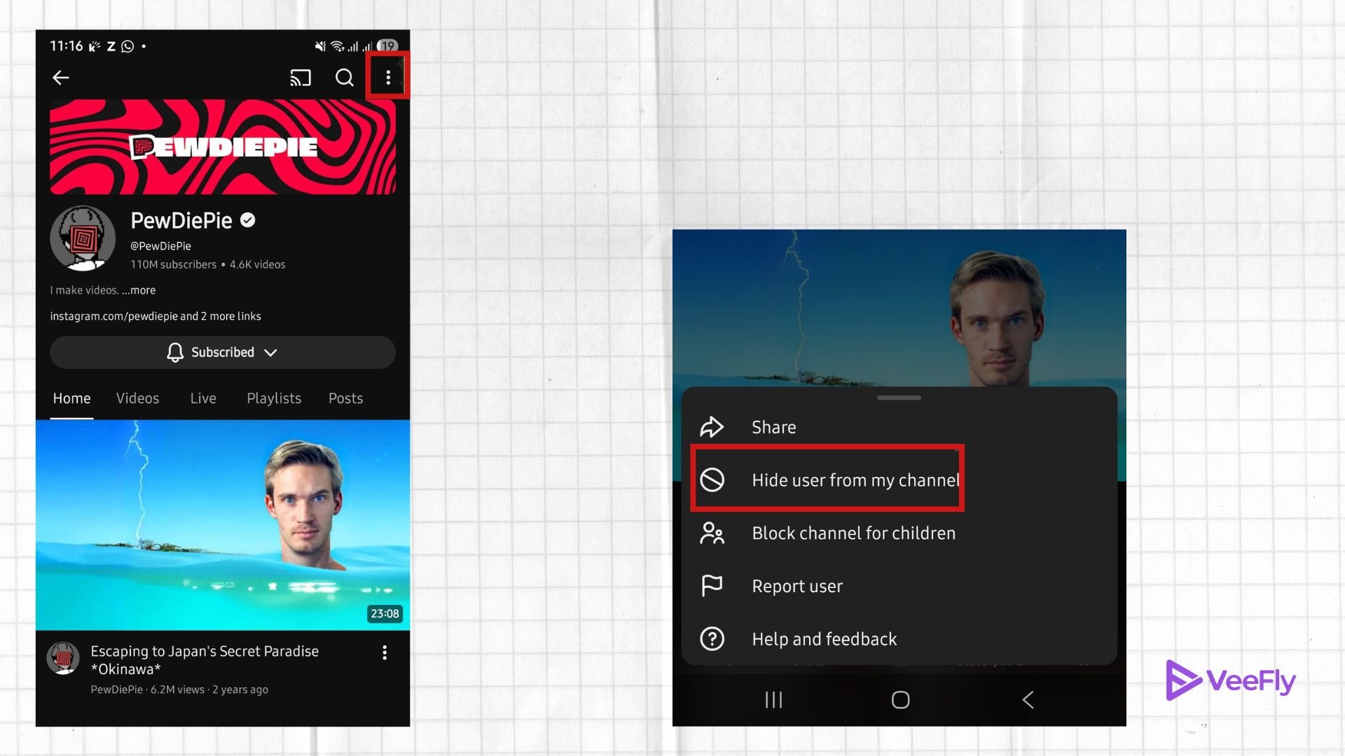 block a user from youtube