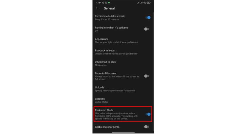 restricted-mode-in-android