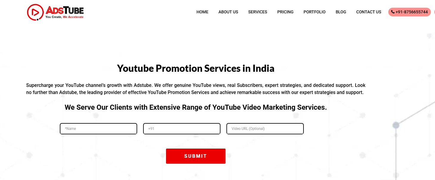 adstube YouTube promotion service
