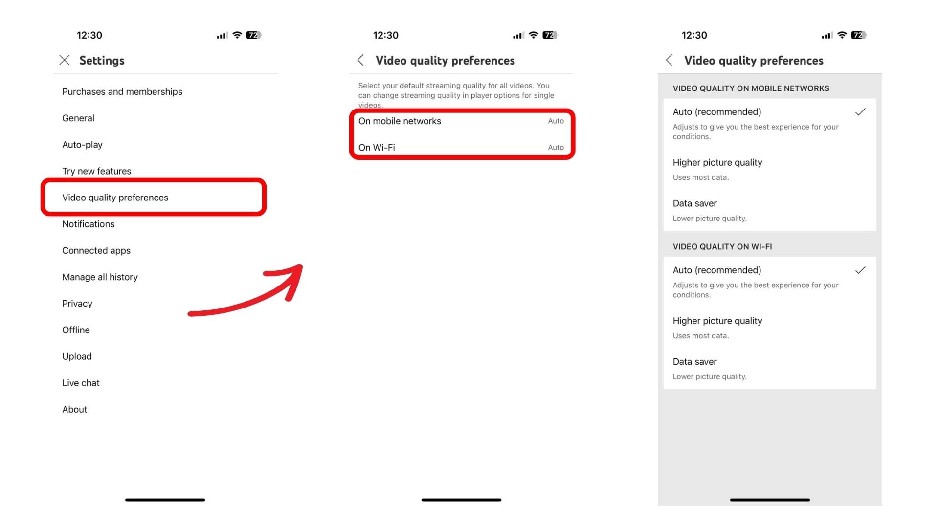 how to fix youtube video quality permanently for iPhone users 
