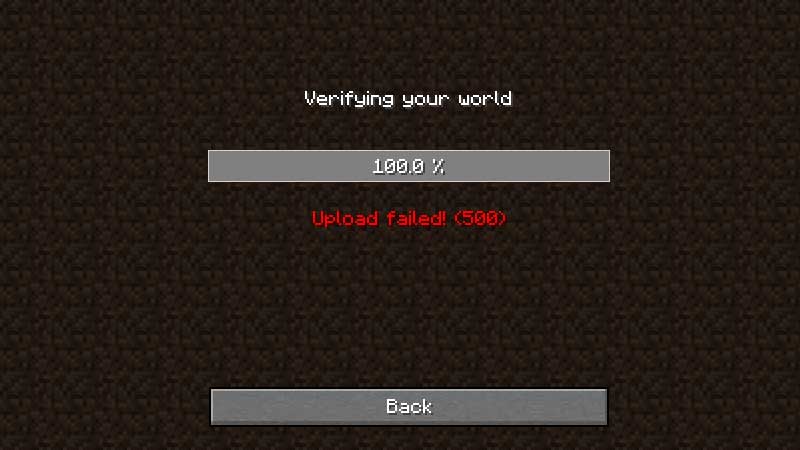 Minecraft Realms: Instantly Fix Internal Server Error 500