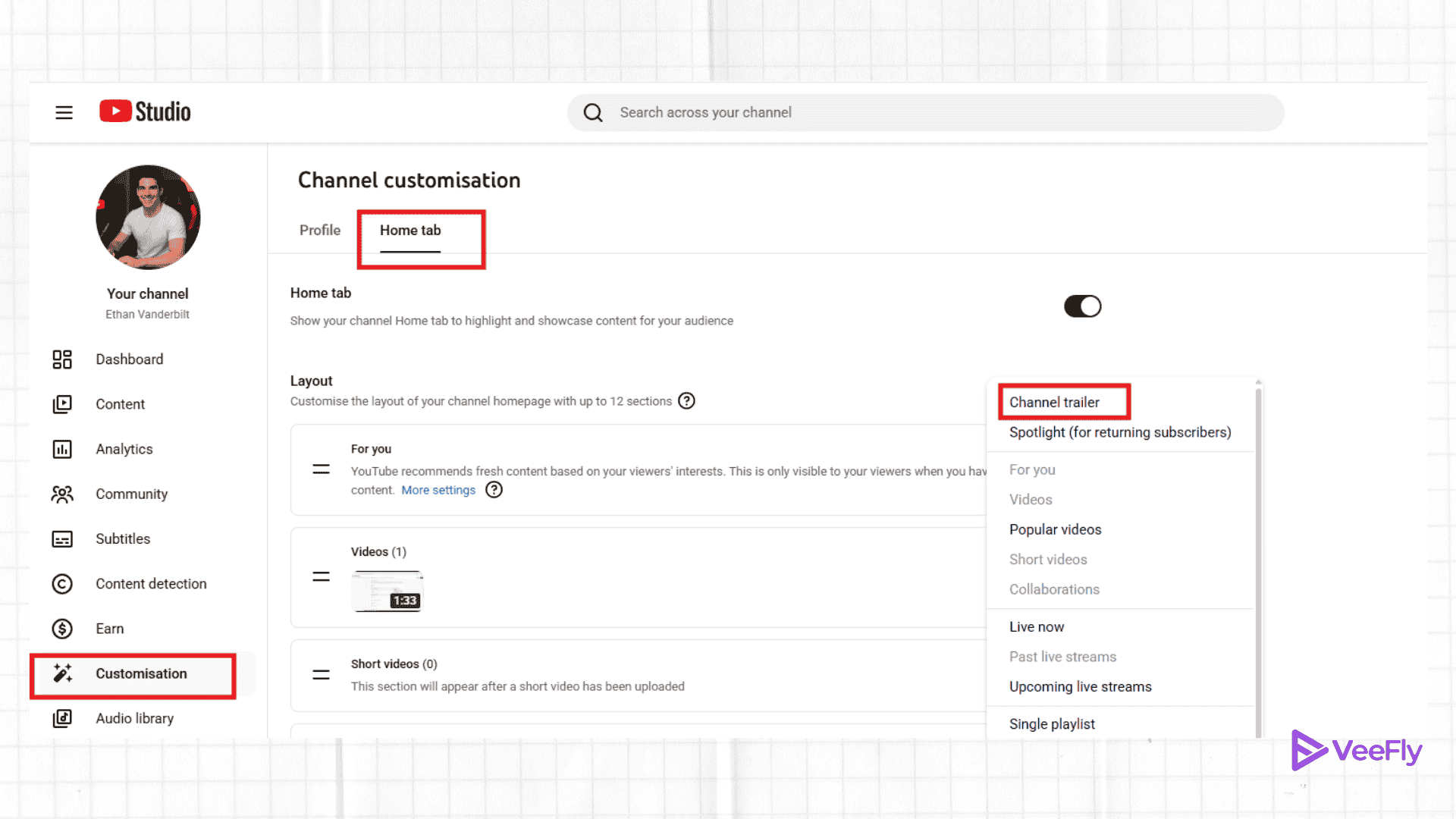 Steps on how to make a YouTube channel trailer