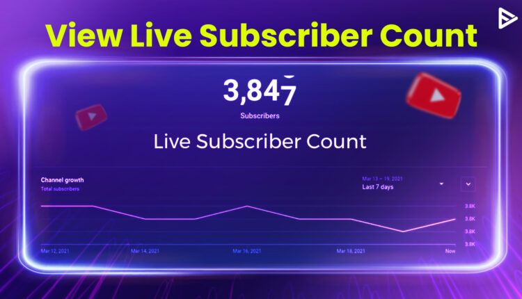 what is youtube live sub count today