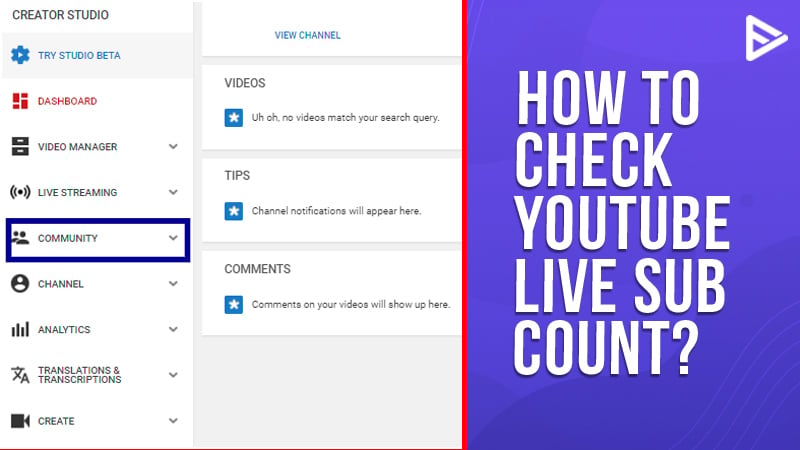 How to view Live Subscriber Count of your  channel [ 2020