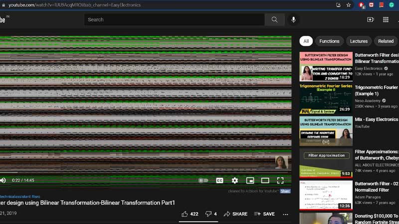 youtube screen glitching