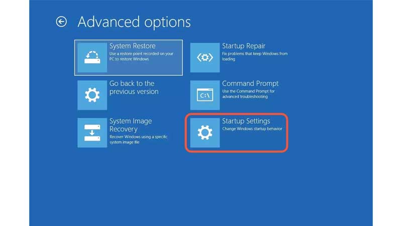 device-start-up-settings