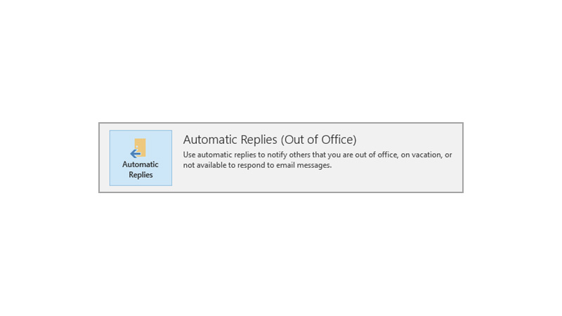 automatic reply outlook