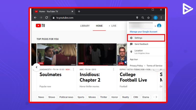 Cancel YouTube TV subscription