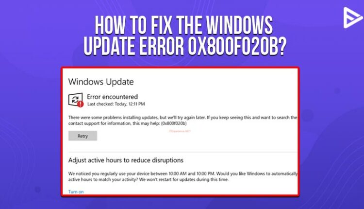 0x800f020b ошибка 0x800f020b windows 10