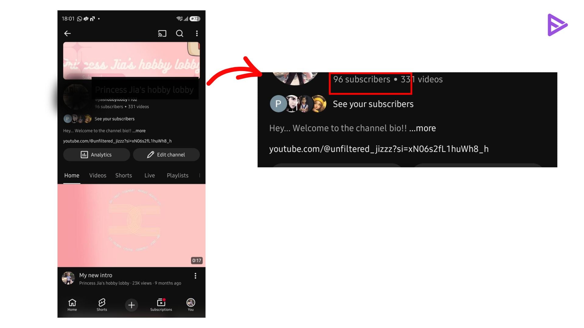 how to see my youtube subscribers
