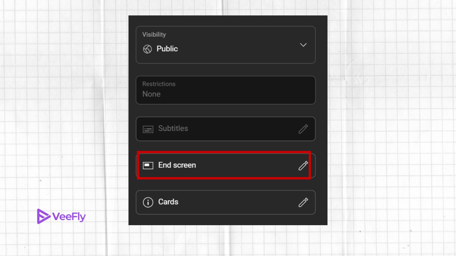 customize youtube end screen