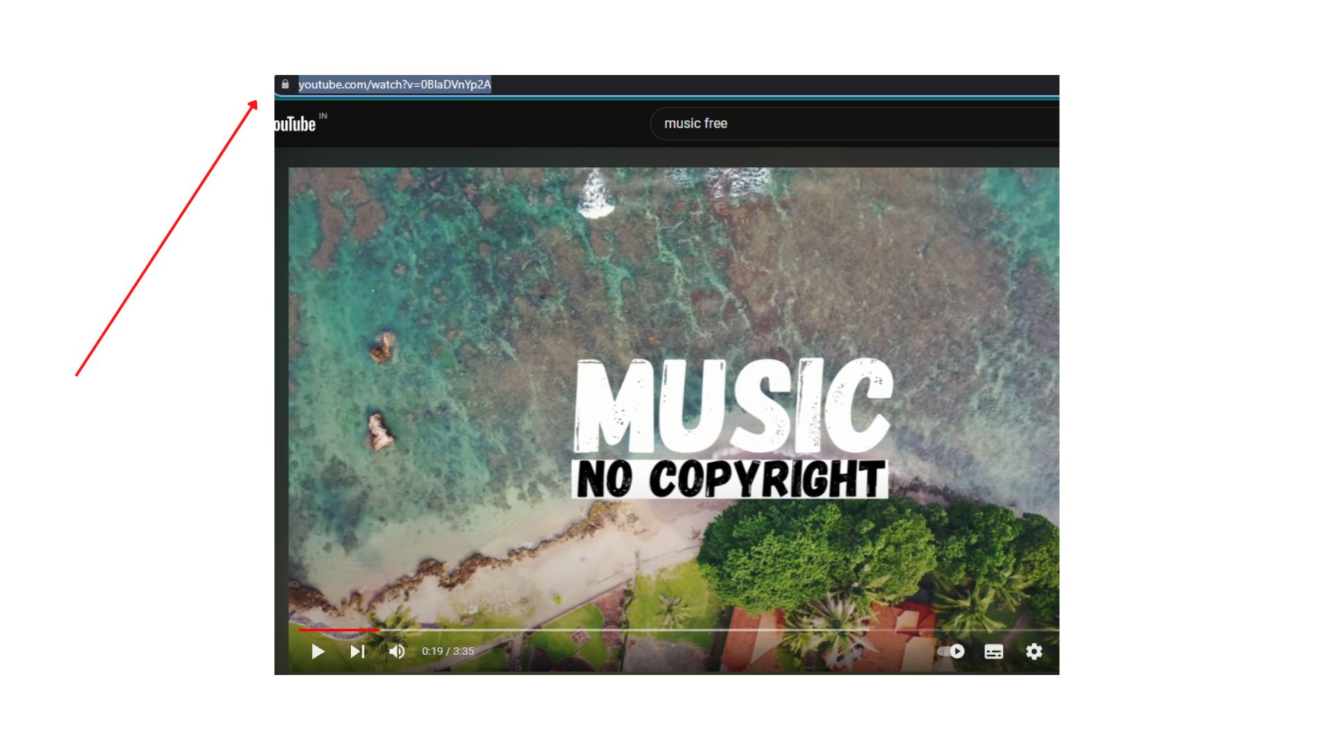 copy link of a yt video