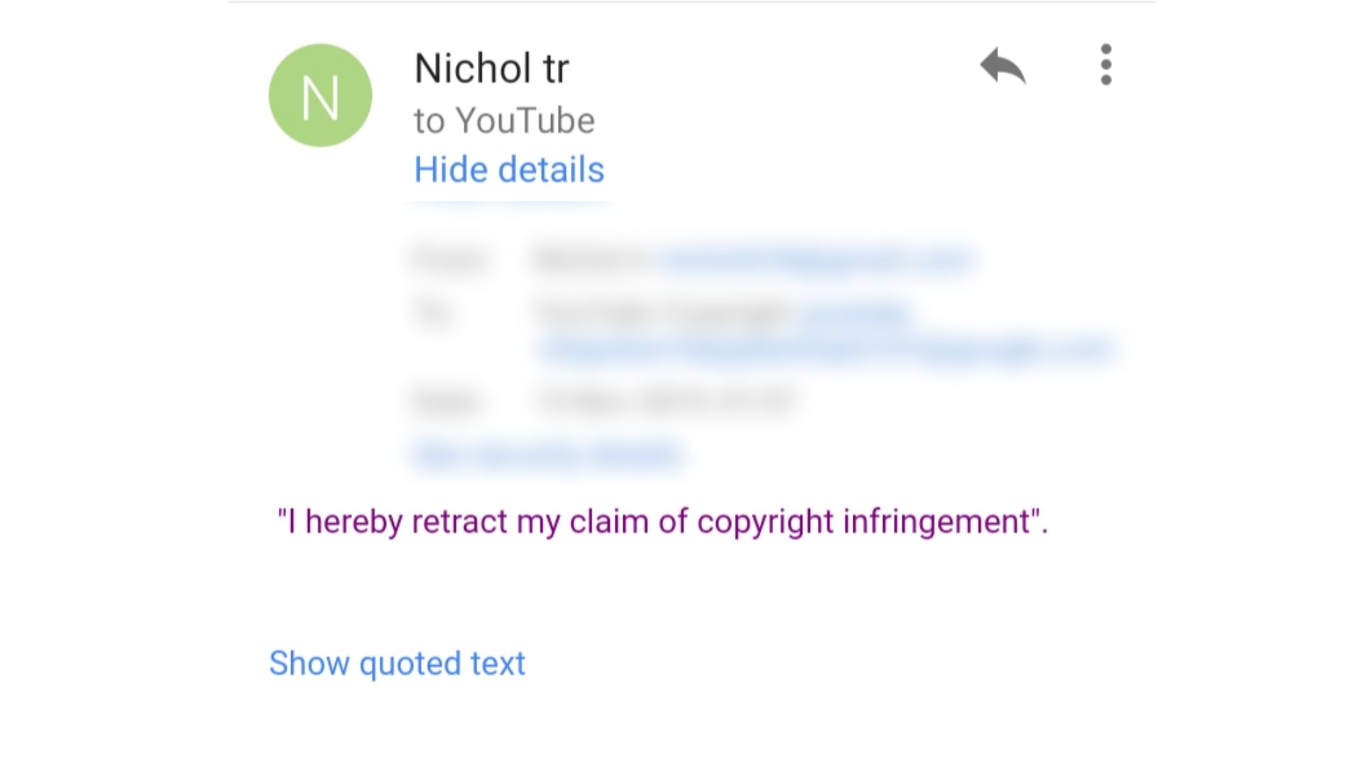 The Process To Retract The Copyright Claim On YouTube