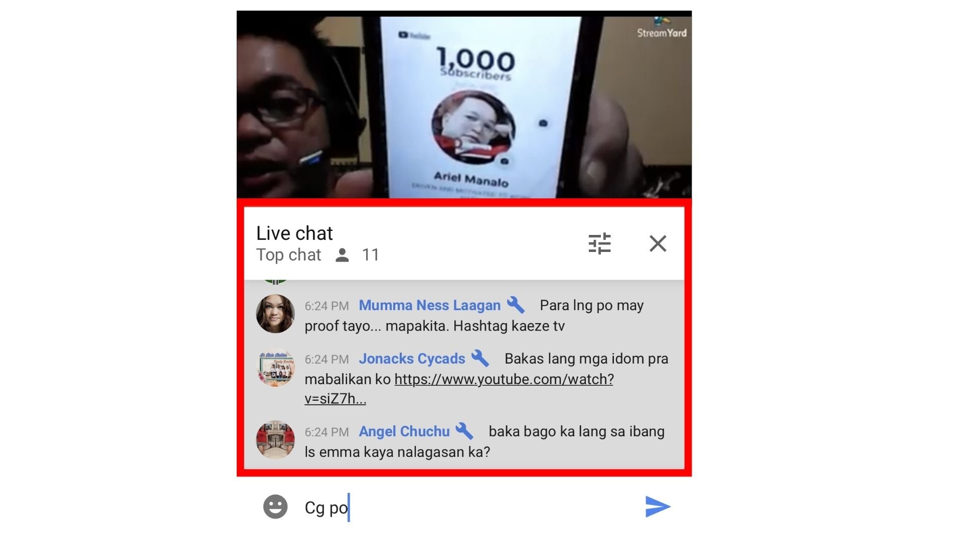 Interact on Live chat