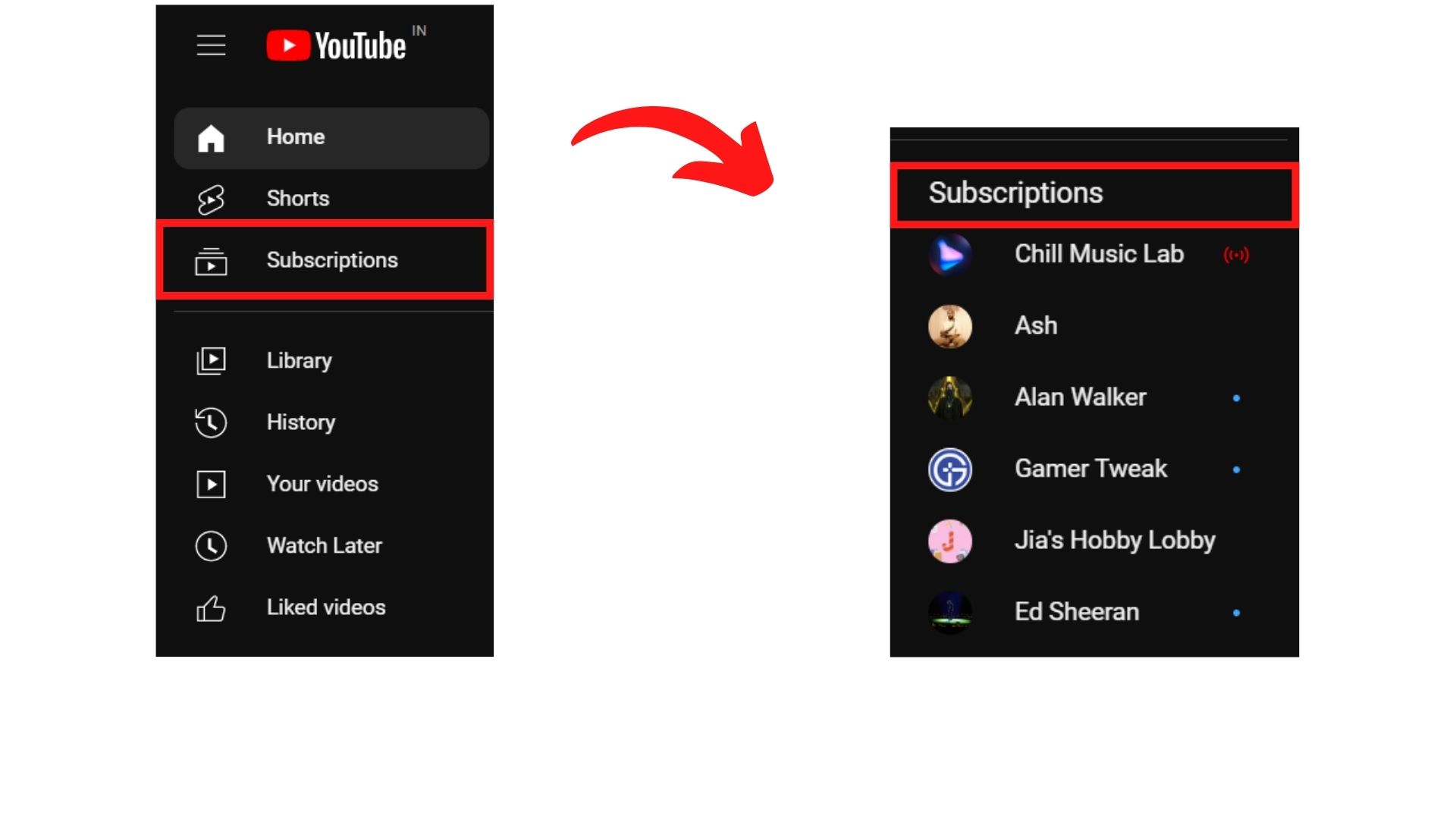 how to search YT channel