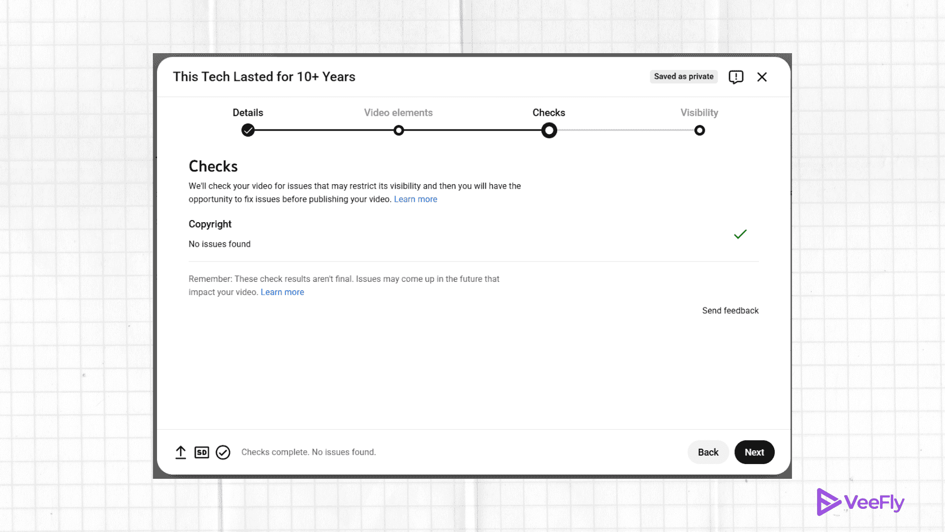 Checks on YouTube Shorts