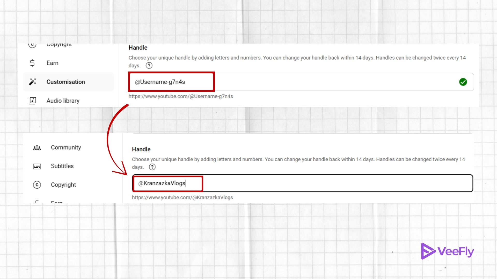 youtube handle changes