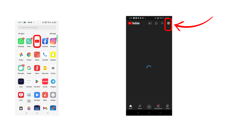 Sign out of YT mobile