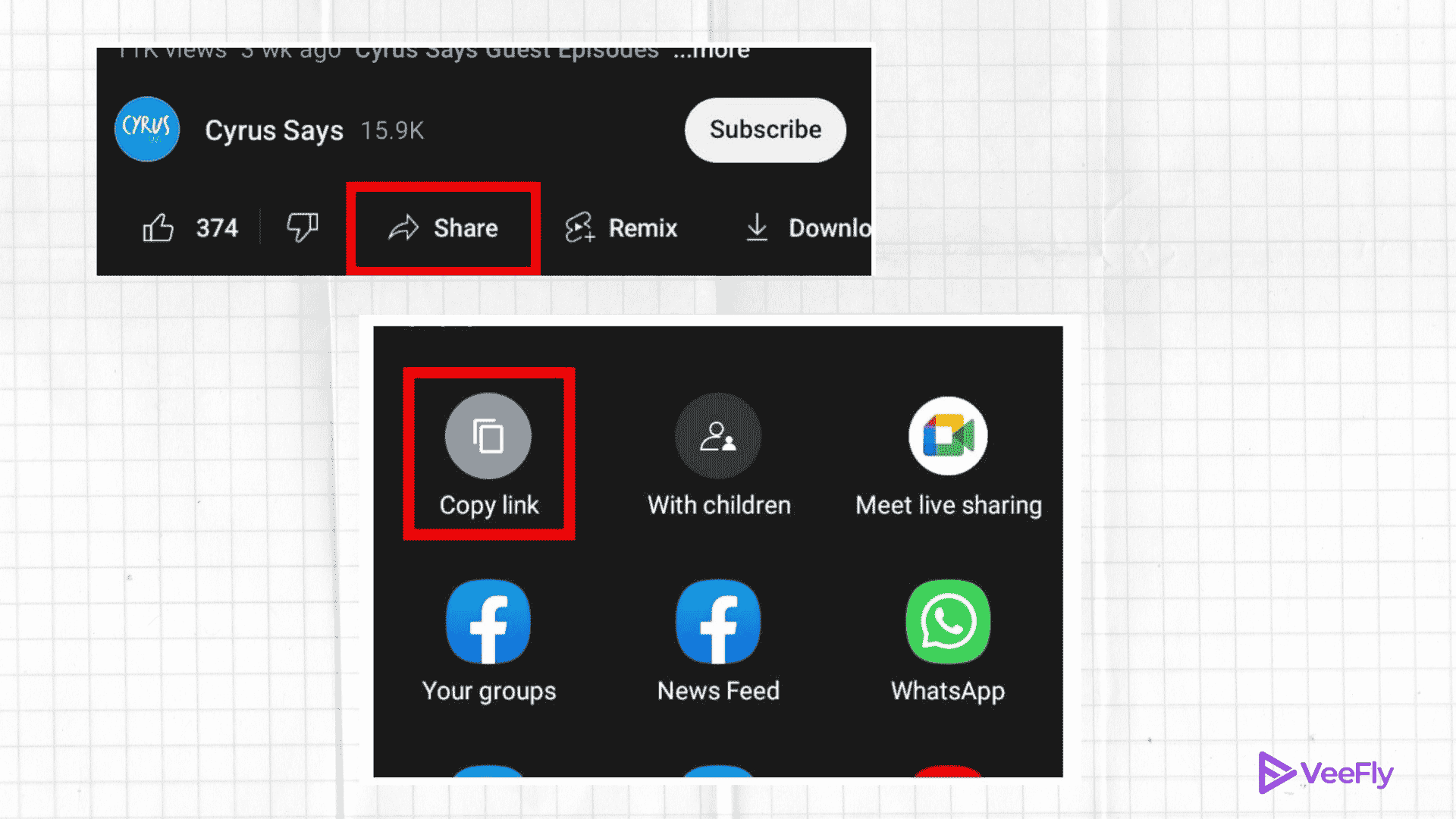Copy and post a YouTube video on Facebook