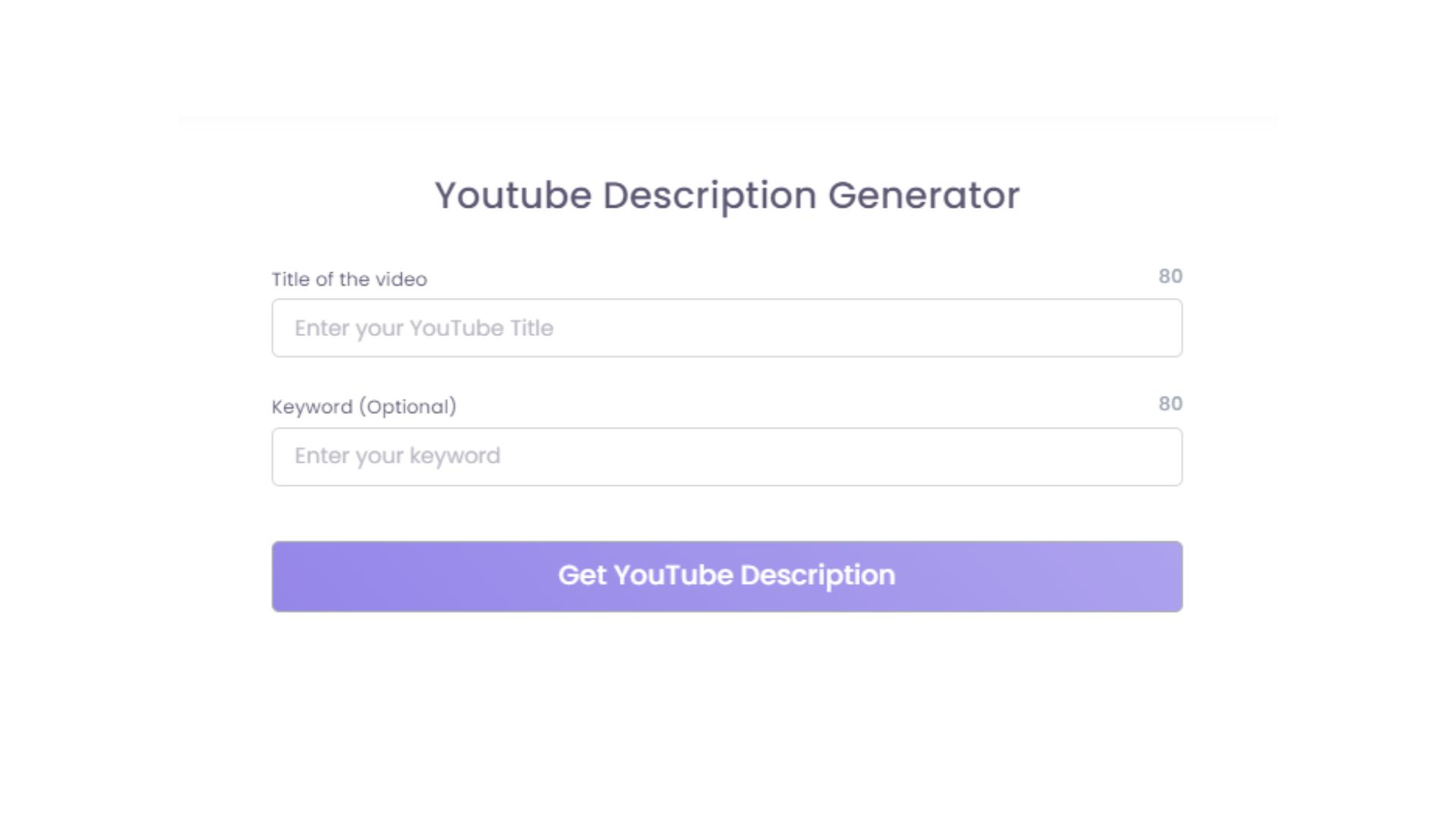 description generator yt