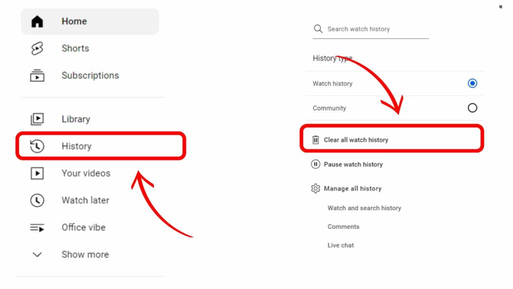 How To Clear Watch History On YouTube Phone Desktop 