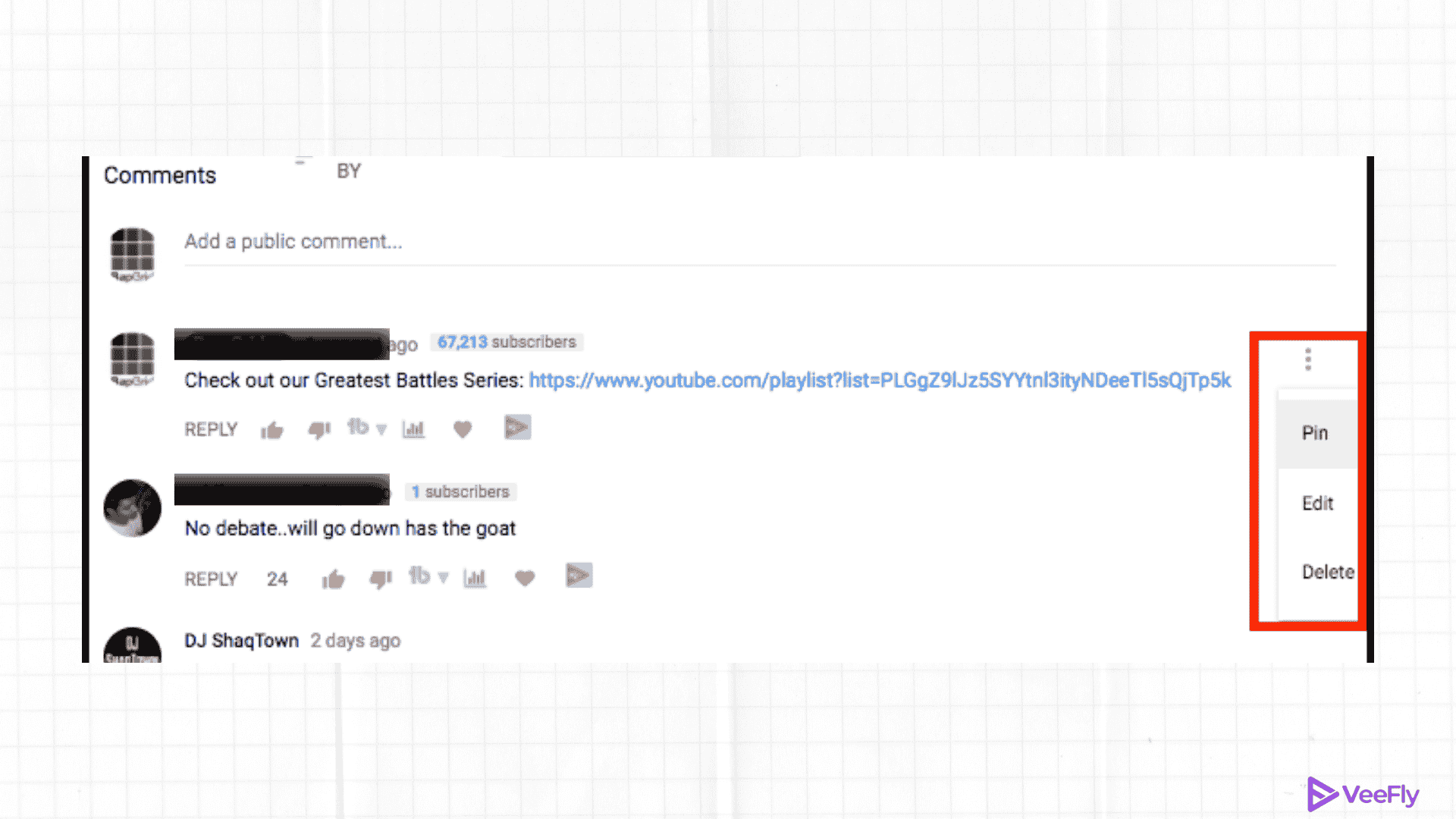 How to pin a comment on YouTube