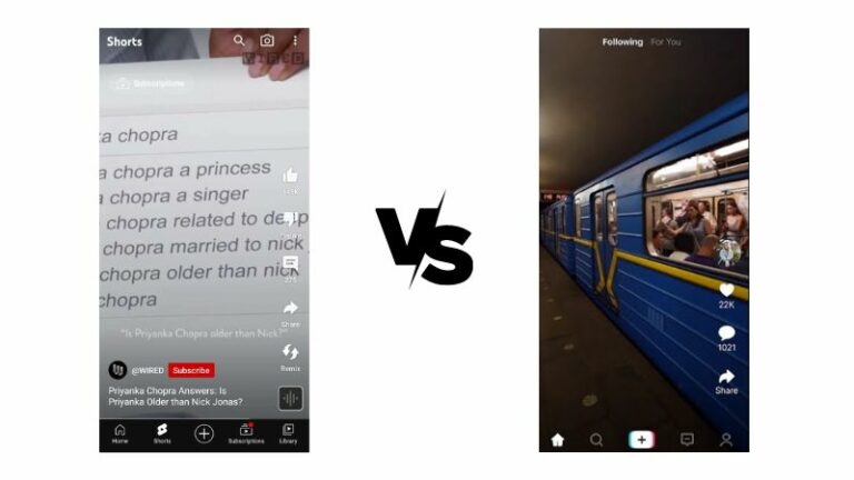 Difference Between YouTube Shorts Vs TikTok