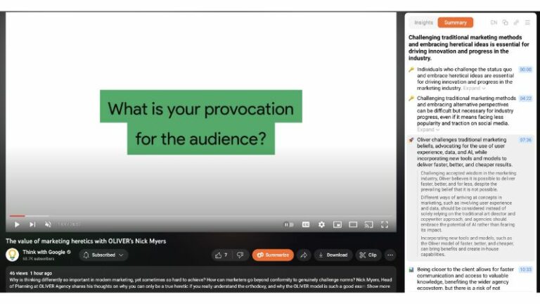 YouTube Uses AI To Summarize YT Videos