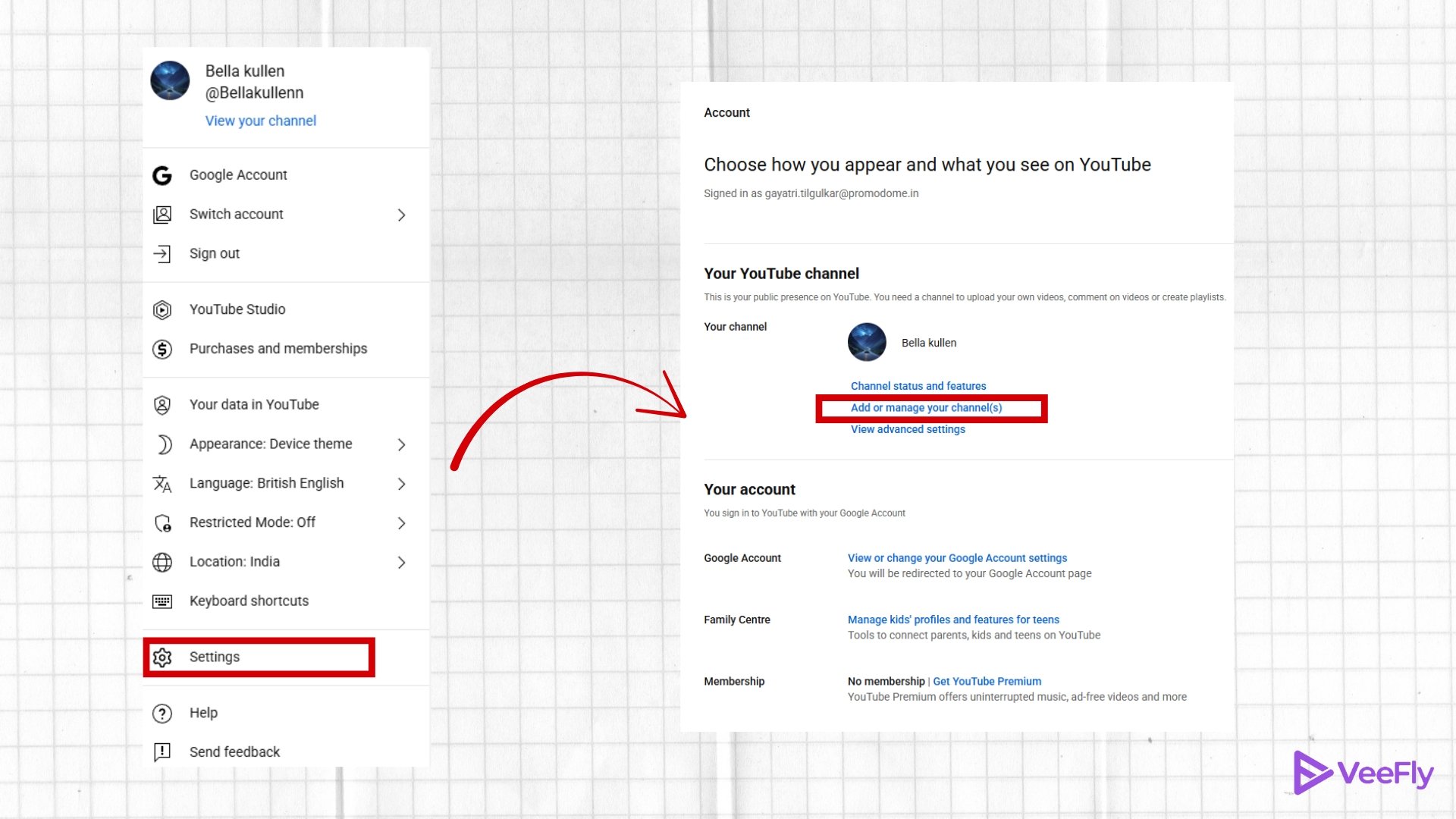 youtube brand account
