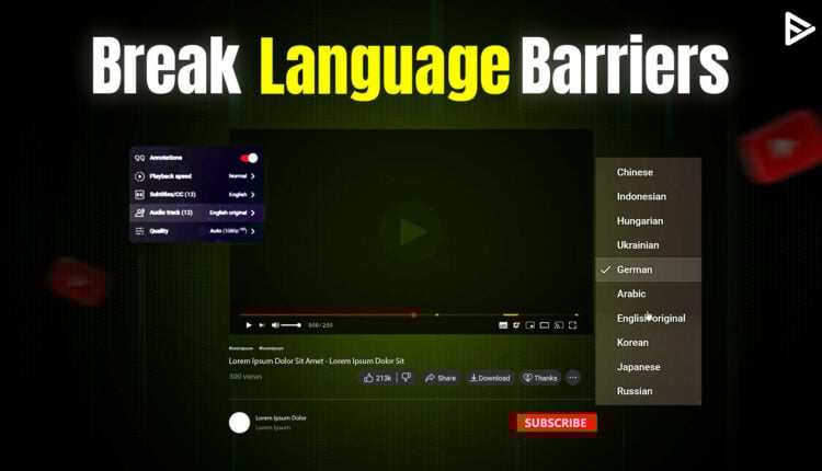 multilingual audio on youtube