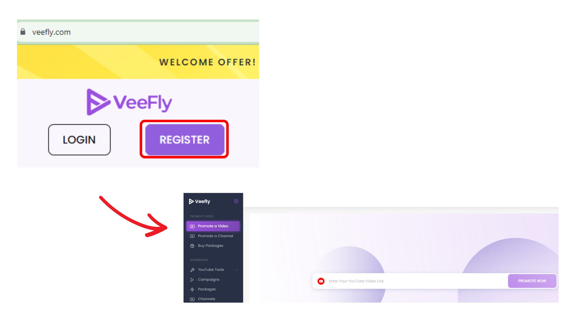 Register on VeeFly