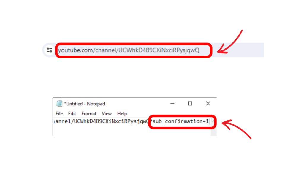 how to get subscribe link for youtube channel