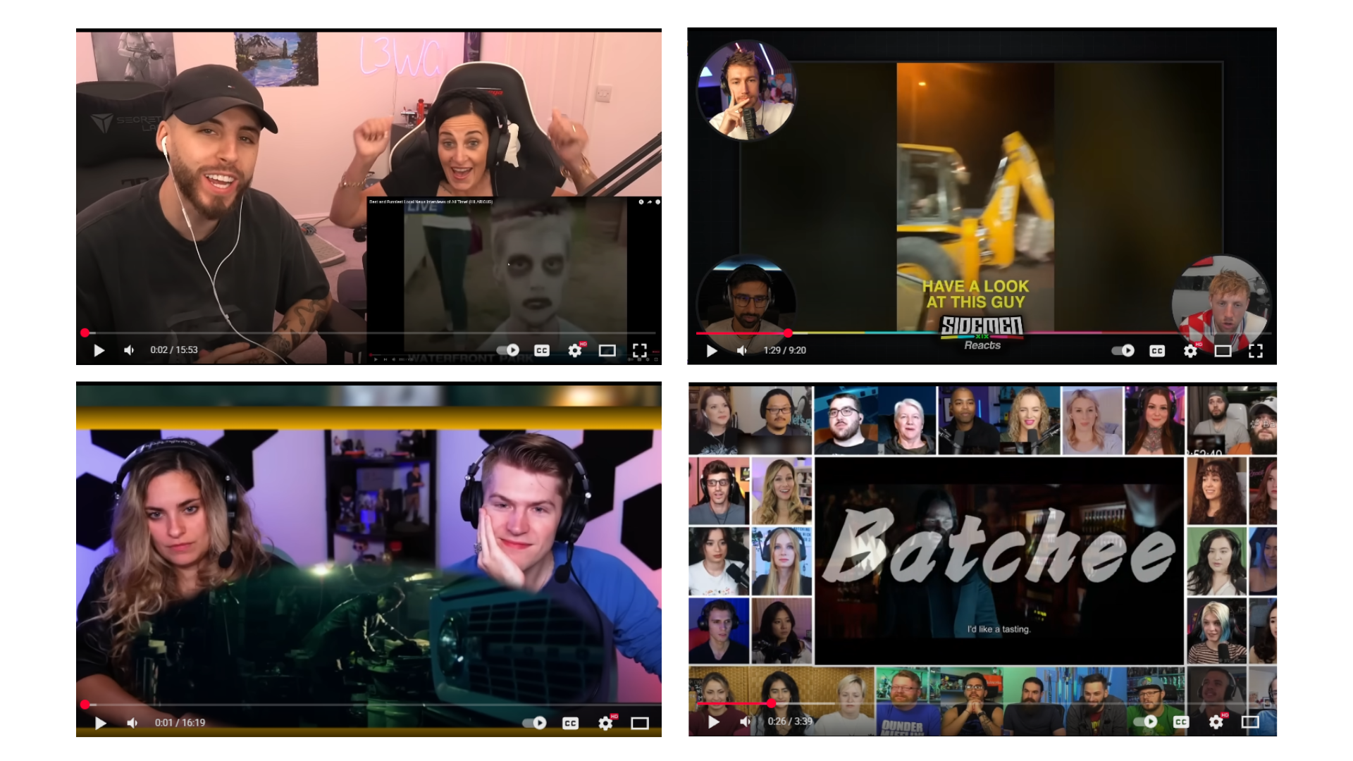 how to do a reaction video using different frames