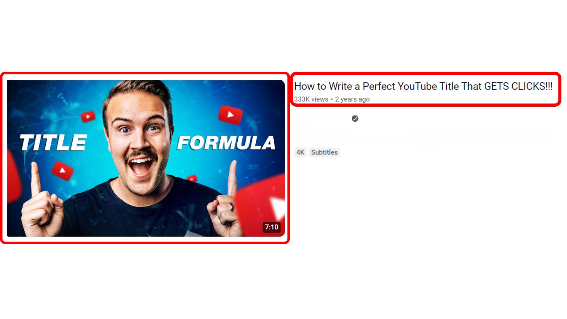 Match title with thumbnail