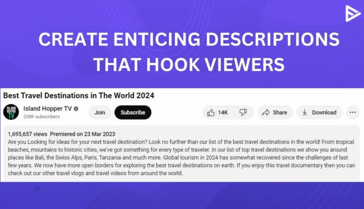 Write descriptions using AI description Generator for YouTube videos