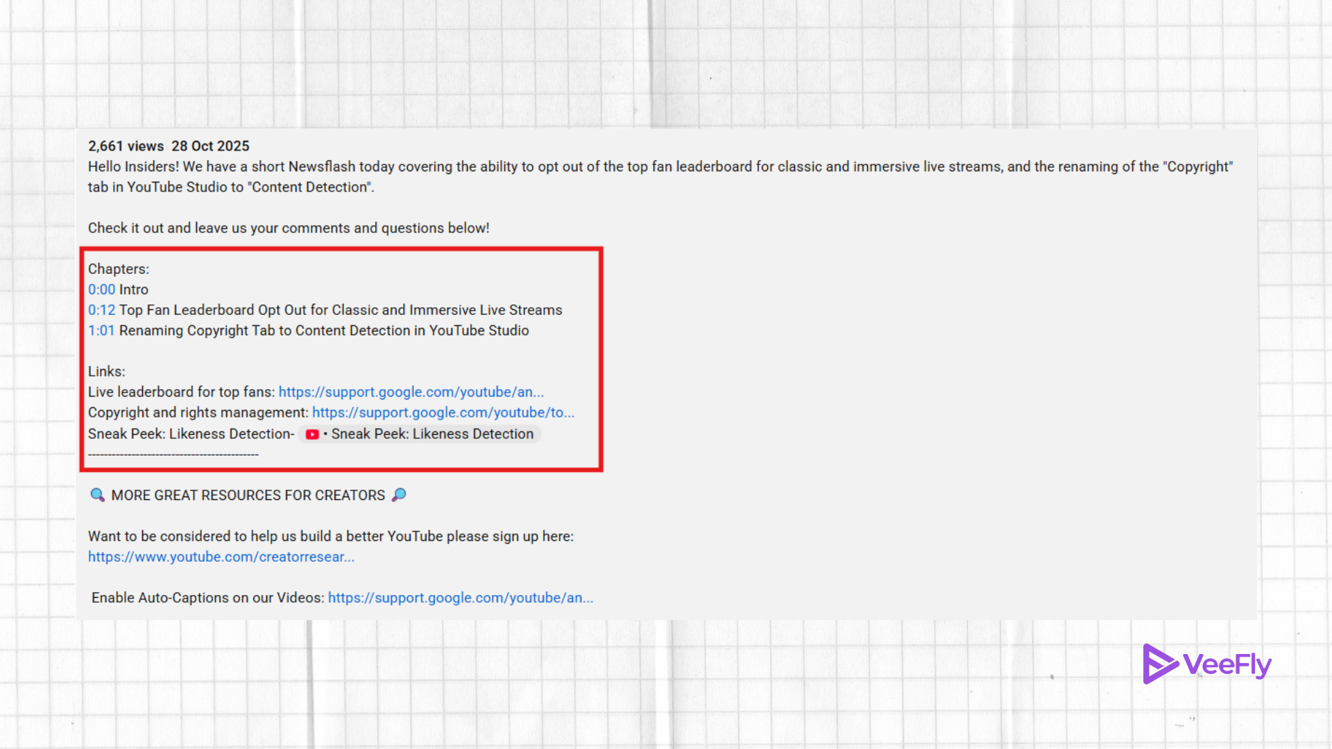 YouTube description generator overview
