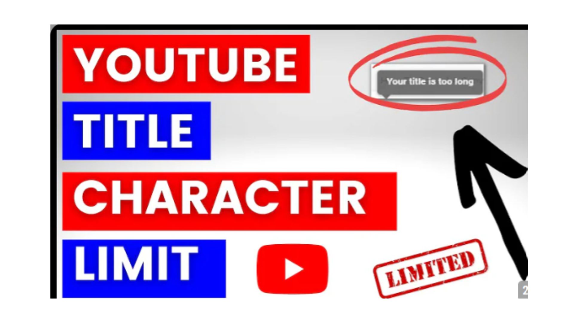 Youtube character count